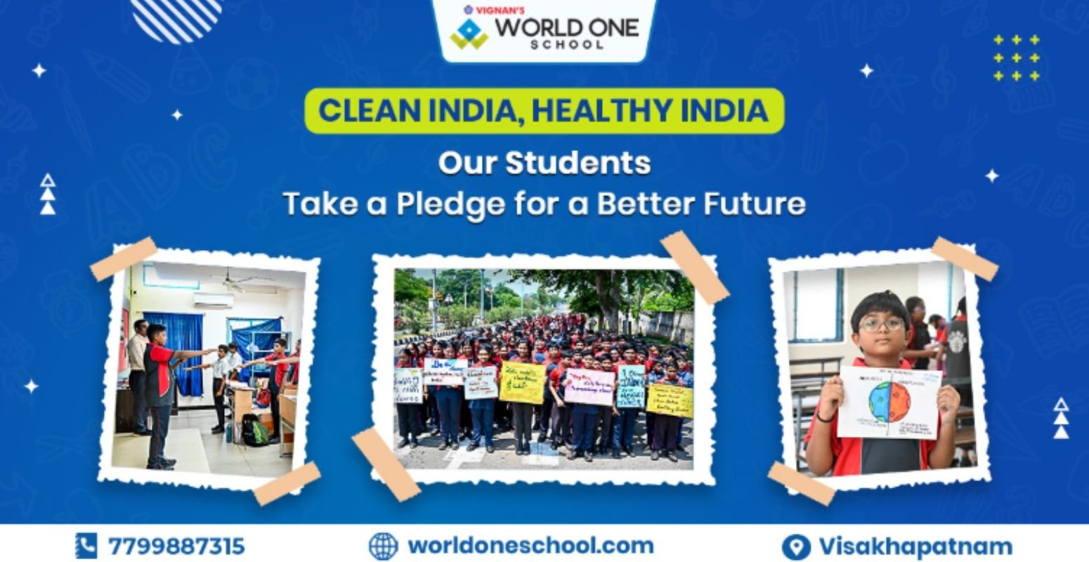 Clean India, Healthy India: Vignan’s World One School Students Take a Pledge for a Better Future – In Events Section